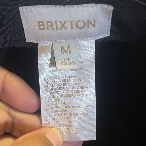 Brixton Joanna Black Felt Fedora Hat Ribbon Band NWT SZ Medium Australian Wool main image 7